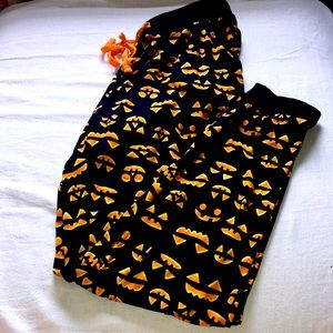 Halloween pumpkin pants SMALL adjustable waist EUC-like new soft material